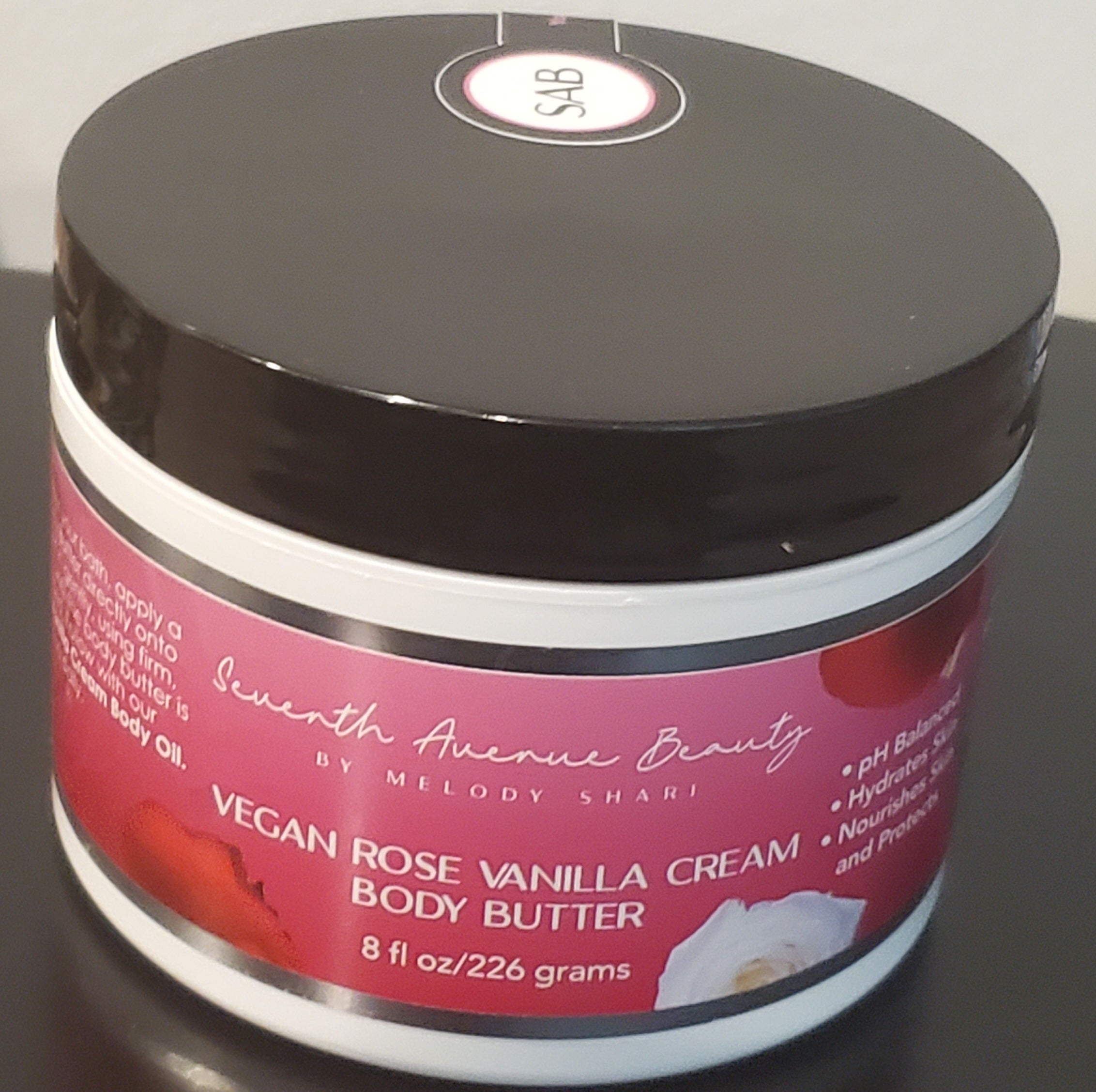 Seventh Avenue Beauty Vegan Rose Vanilla Cream Body Butter