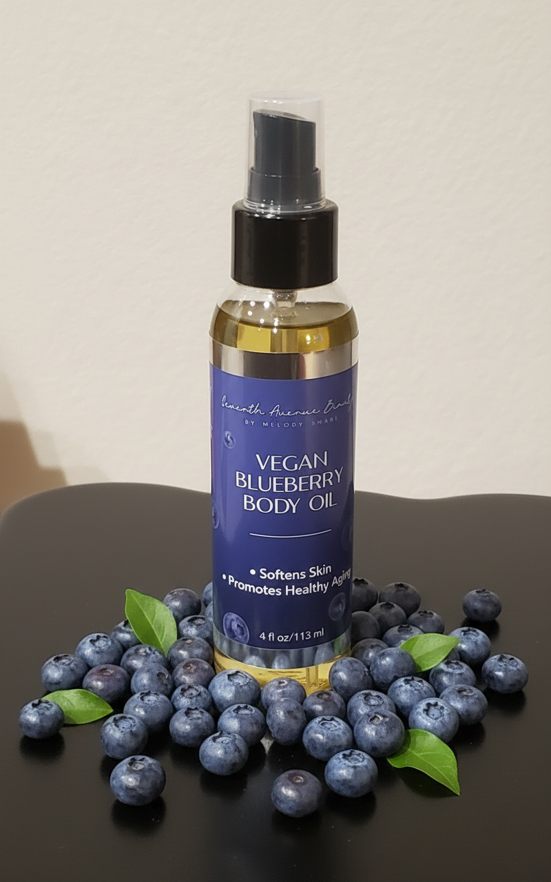 Seventh Avenue Beauty Vegan Blueberry Body Oil