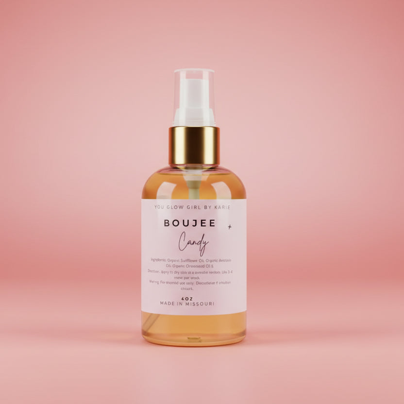 You Glow Girl By Karie Lg Body Oil (Scent Inspired by Yum Boujee Marshmallow)Boujee Candy