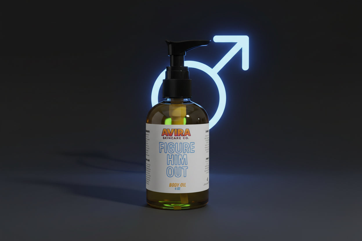 Avira's Skincare Collection Figure Him Out Body Oil